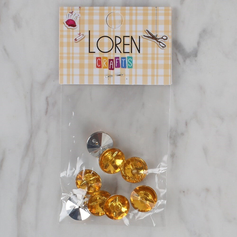 Loren Crafts hardal sarısı 8 li düğme - 206