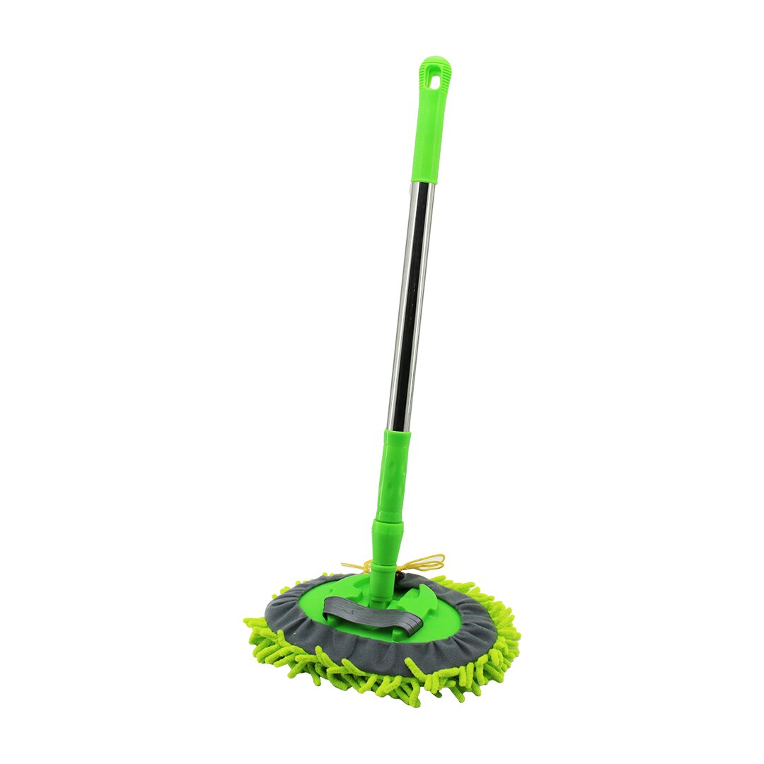 25cm - Oval   Makarna  Mop Renkli̇ Mi̇krofi̇ber  180° Hareketli̇ - Uzayan Metal Sapli= 54--90cm