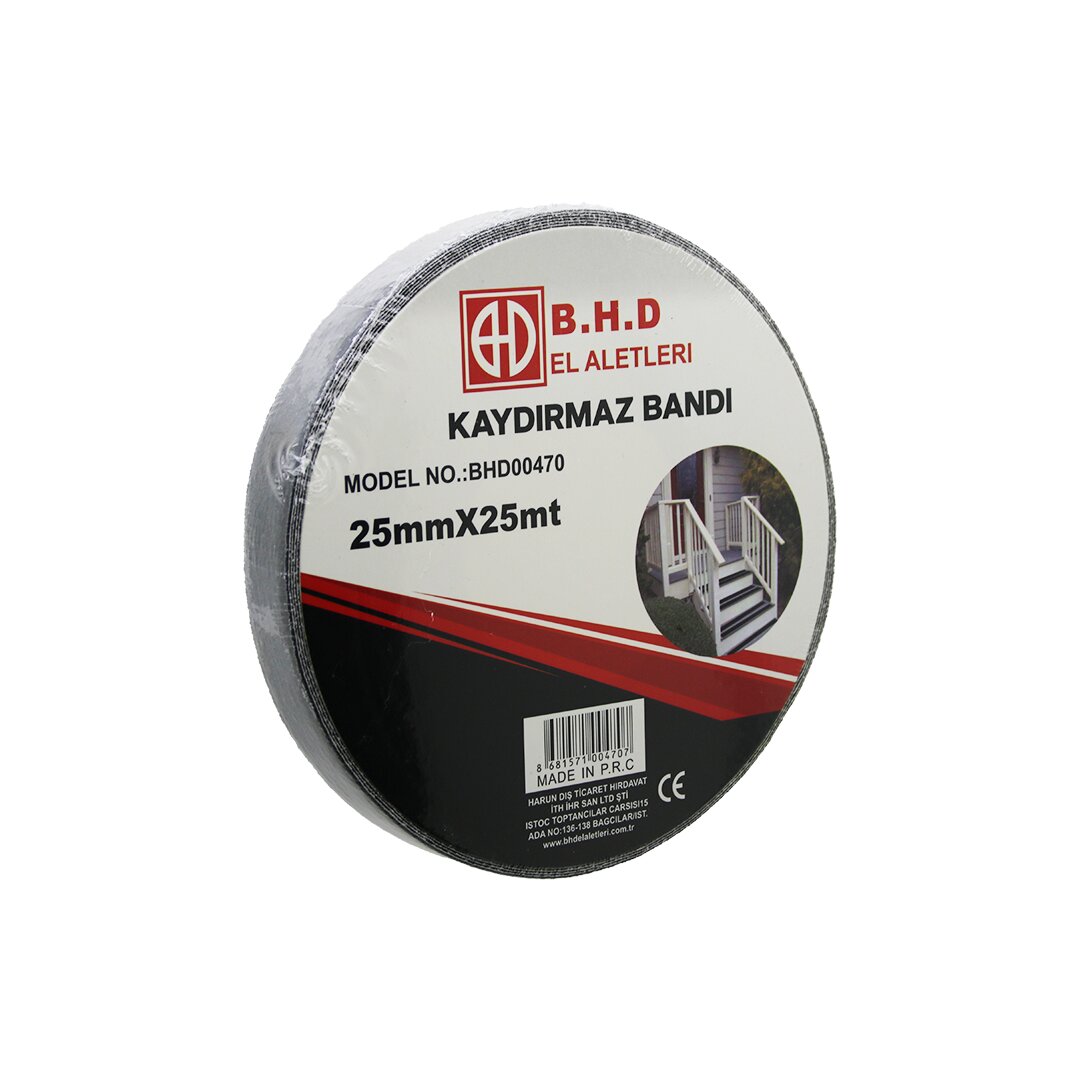 25mm X 25mt Kaydirmaz Si̇yah Bant