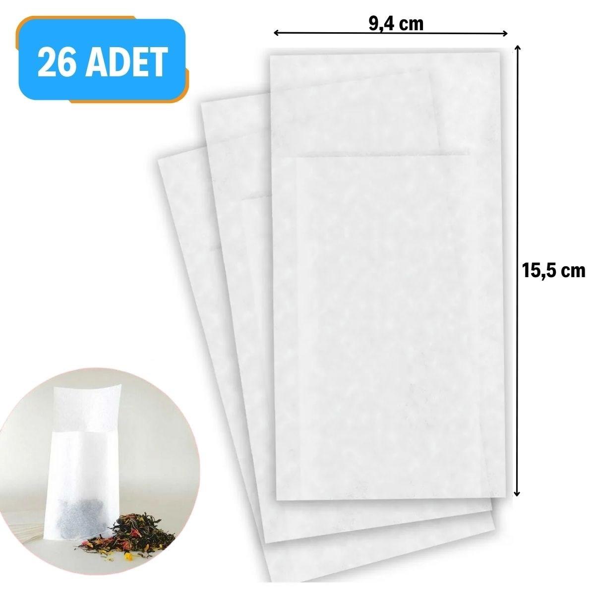 26 Adet Pratik Kullan At Çay,Bitki Çayı,Filtre Kahve Demleme Poşeti Süzgeci (4620)