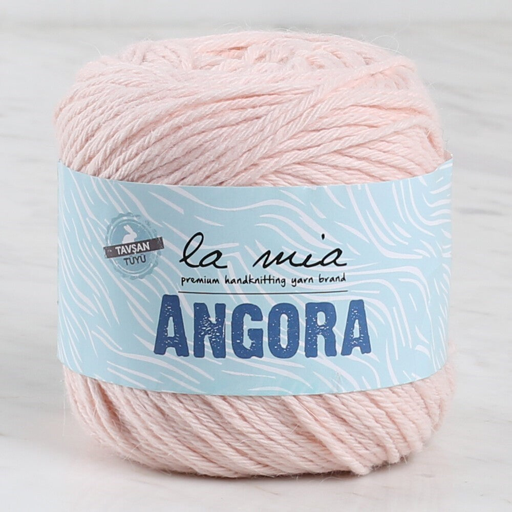 La Mia Angora Pudra Pembe El Örgü İpi - L185 - 34012