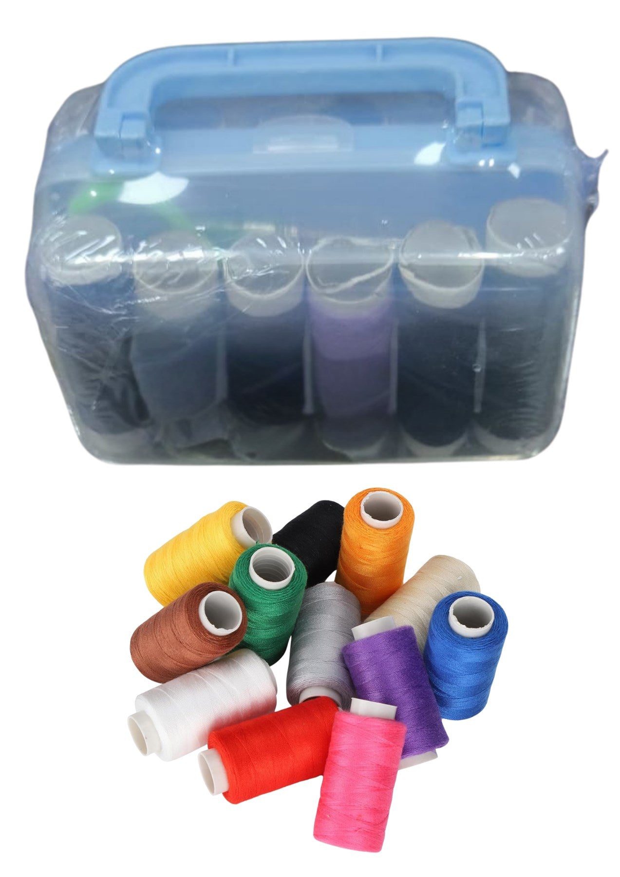 İplik Set Kare Plastik Dikiş Seti