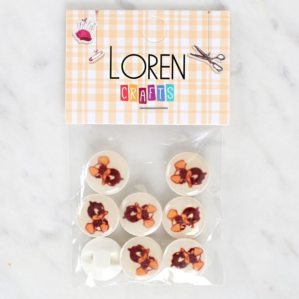 Loren Crafts 8'li Ördek Düğme - 1201