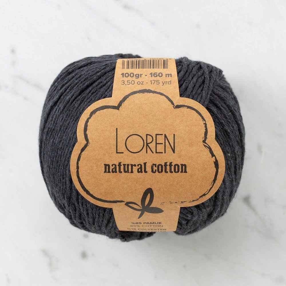 Loren Natural Cotton Füme El Örgü İpi - R081 - 33911