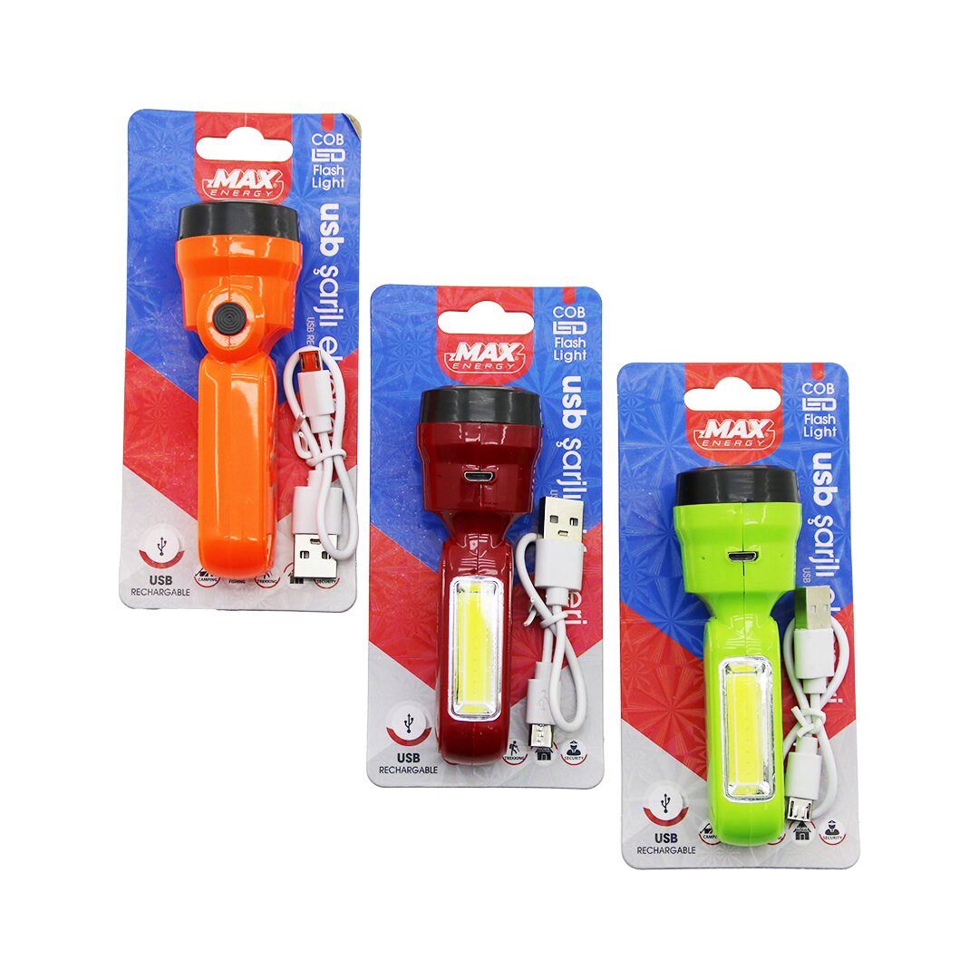 2in1  Mi̇ni̇ El Feneri̇ Usb şarjli= 400 Mah Cob Led: 350 Lümen - Si̇de Led: 700 Lümen