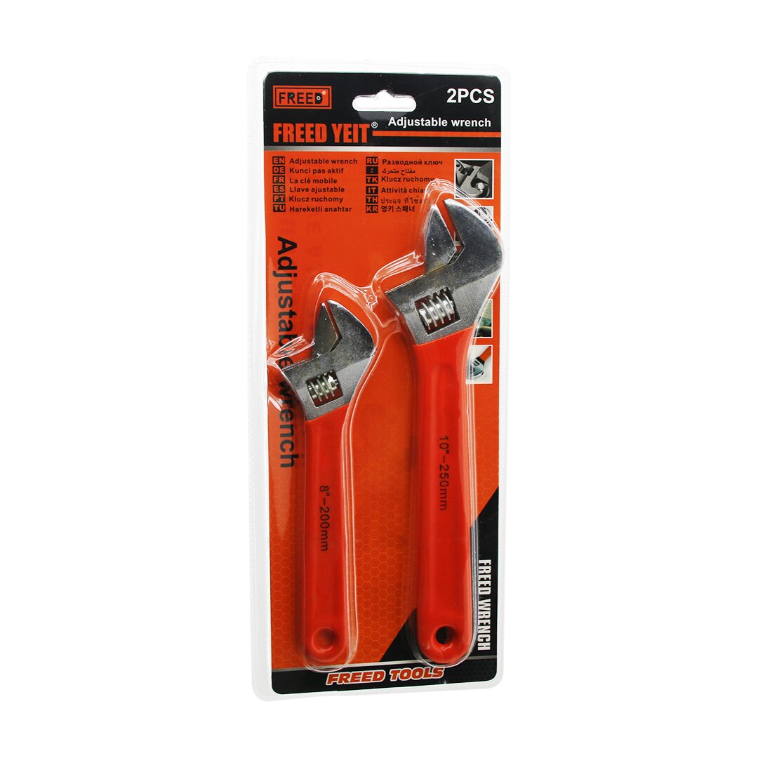 2pcs Set   8 İnç-200mm - 10 İnç-250mm  Kurbağacik Anahtar Seti̇