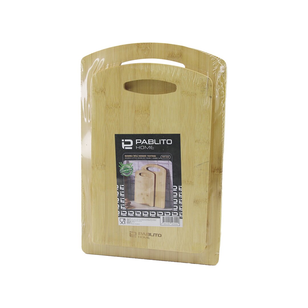 2pcs Set  Ahşap Bambu Kesi̇m Panosu - Kesme Tahtasi  18x28x1cm--22x32x1cm