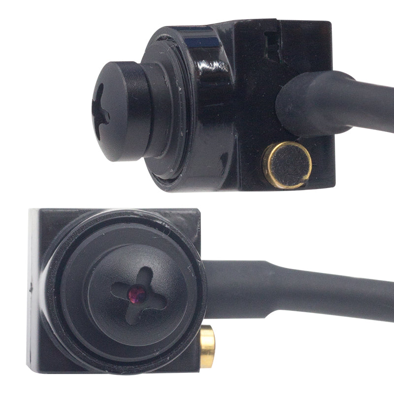 3.6mm 800 Tvl 1/4 Sensor Mi̇krofonlu Si̇yah Vi̇da Model Mi̇ni̇ Kamera