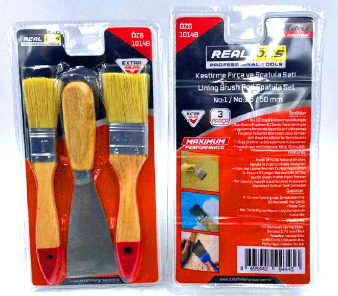 3 Parça  Spatula50Mm- Kestirme Fırçano-1-1.5Seti