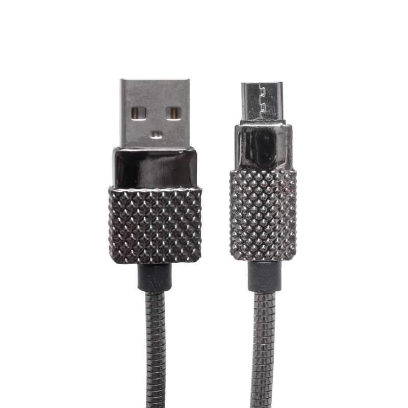 3 Amper Metal Yaylı 1 Metre Mıcro Usb Data Ve Şarj Kablosu