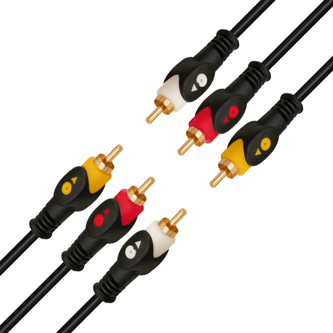 3 Rca + 3 Rca 1.5 Metre Poşetli Gold 1. Kalite Kablo