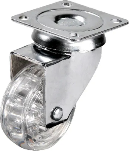 301 - 50x20 Mm Şeffaf Makaralı Tablalı Teker