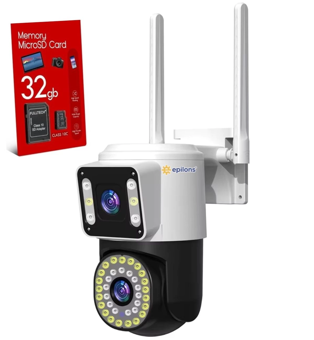 32 Gb Hafıza Kartlı 4mp Yoosee Çift Lens Ip Kamera - Wıfı Otomatik İzleme, Su Geçirmez Kablosuz Güv