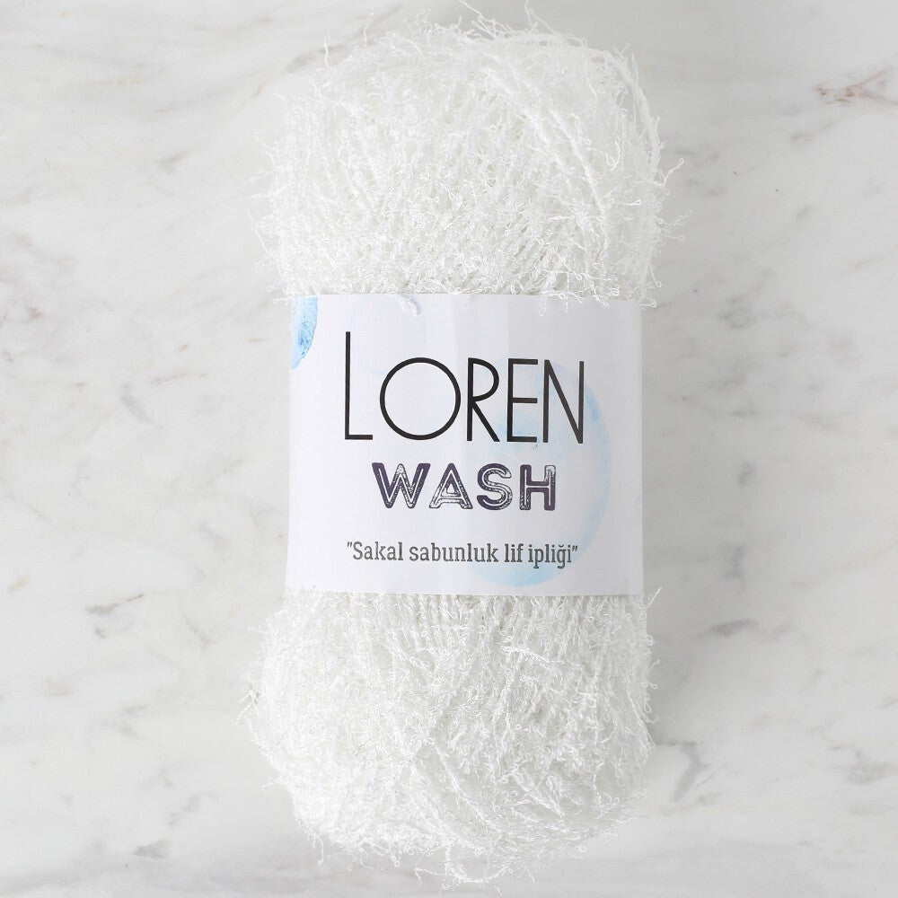 Loren Wash Beyaz El Örgü İpi - R150 - 34040