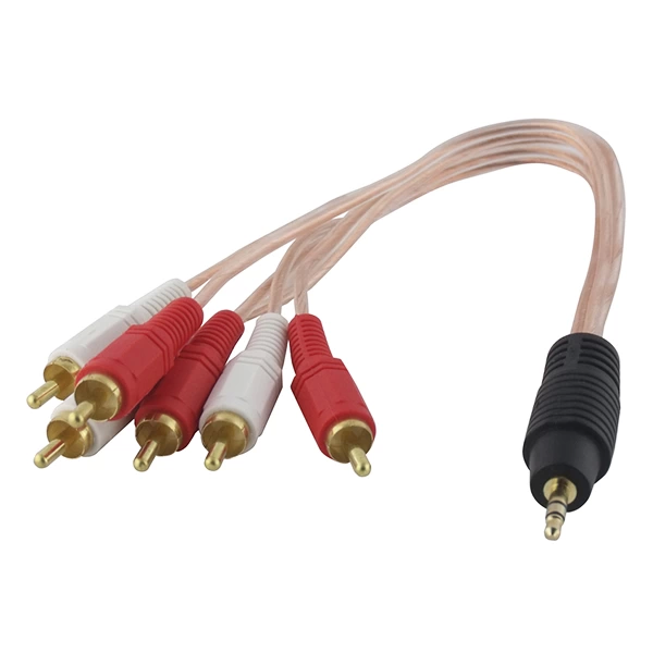 3.5 Mm Stereo Erkek / 6 Rca Erkek 5+1 Kablo