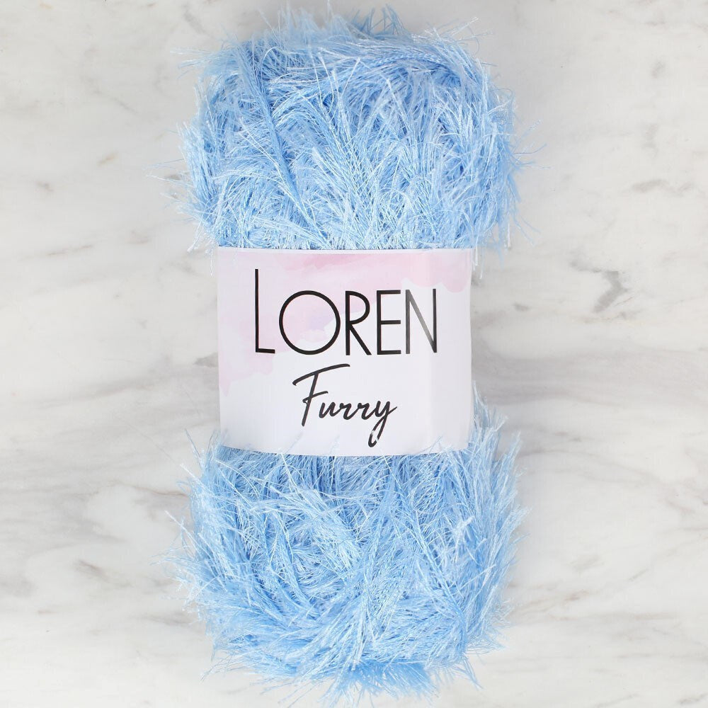 Loren Furry Bebe Mavisi El Örgü İpi - RF007 - 34046