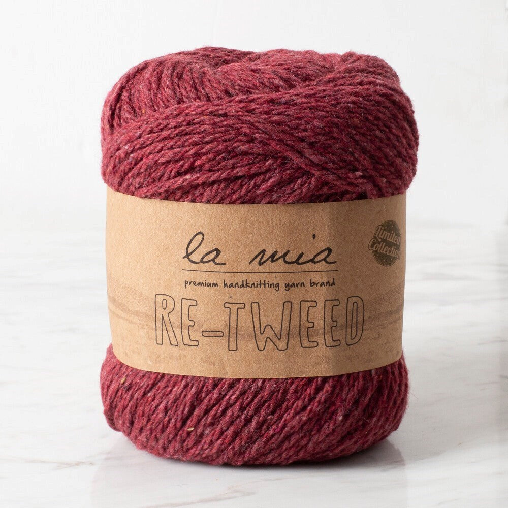 La Mia Re-Tweed Bordo Melanj El Örgü İpi - L189 - 34402