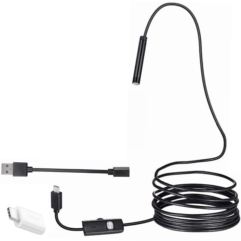 3in1 Micro Usb+type-c+usb A) Android Uyumlu 8 Mm Işikli 5 Metre Endoskop Yilan Kamera
