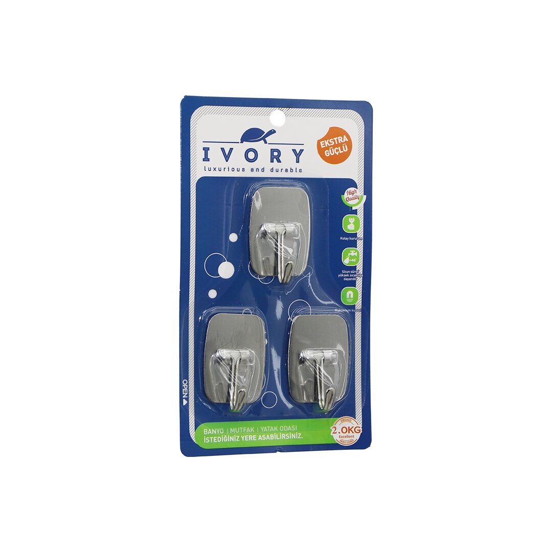3pcs Di̇kdörtgen - Komple Metal  Yapişkan Aski  2kg Taşima