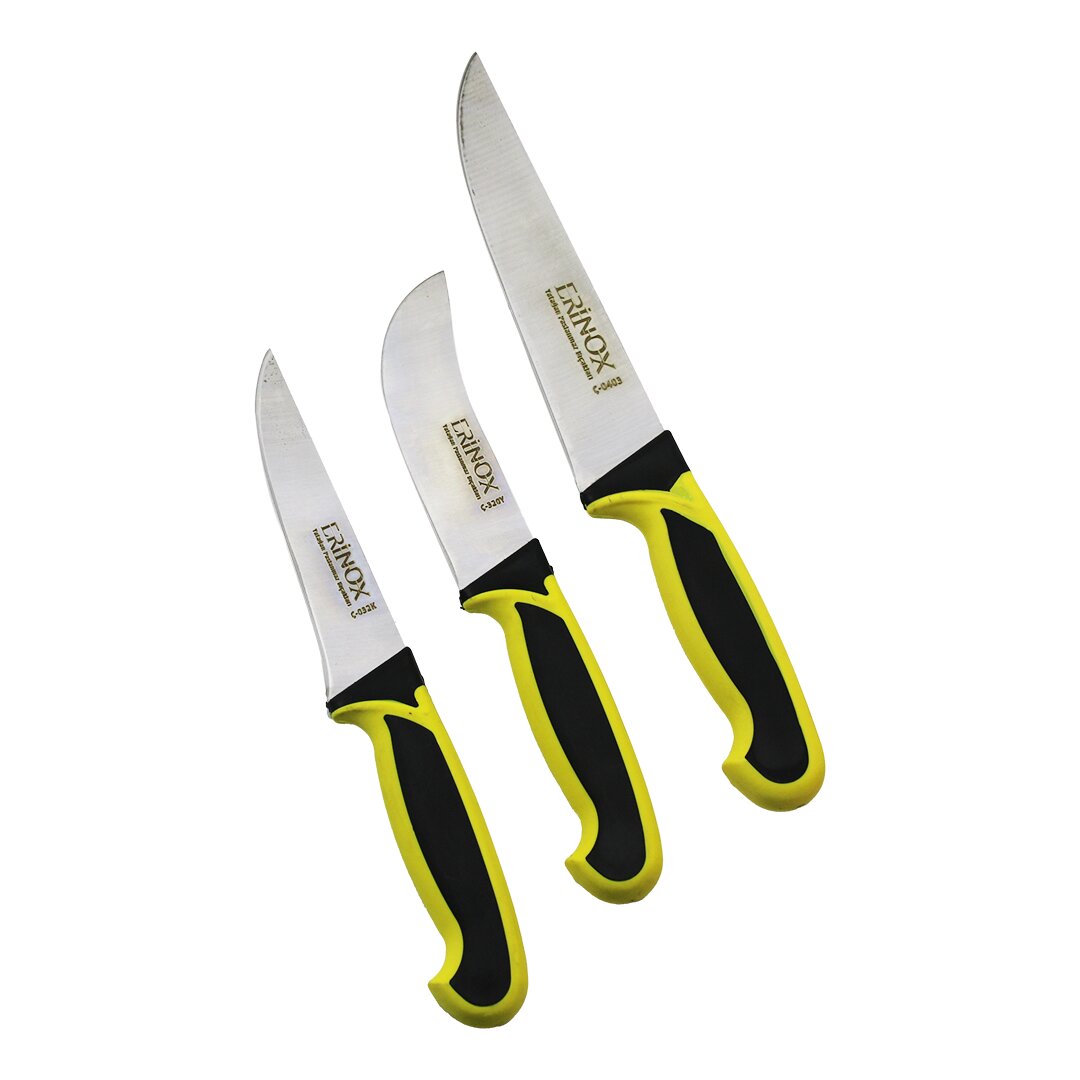 3PCS KURBAN BIÇAK SETİ Ç-032K--Ç-320Y--Ç-0403 KEMİK SIYIRMA- DERİ SOYMA=YÜZME- KURBAN BIÇAK BRKT-09