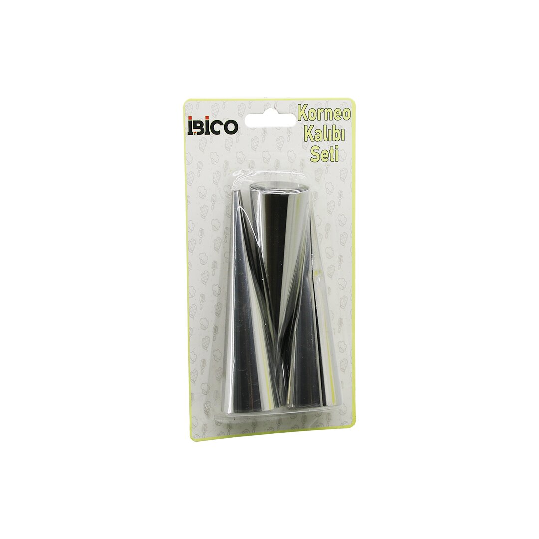 3pcs  Metal Korneo Kalip - Pasta Dekorasyon Aparati çap:3.4cm X Uzunluk:12cm Brkt-921602
