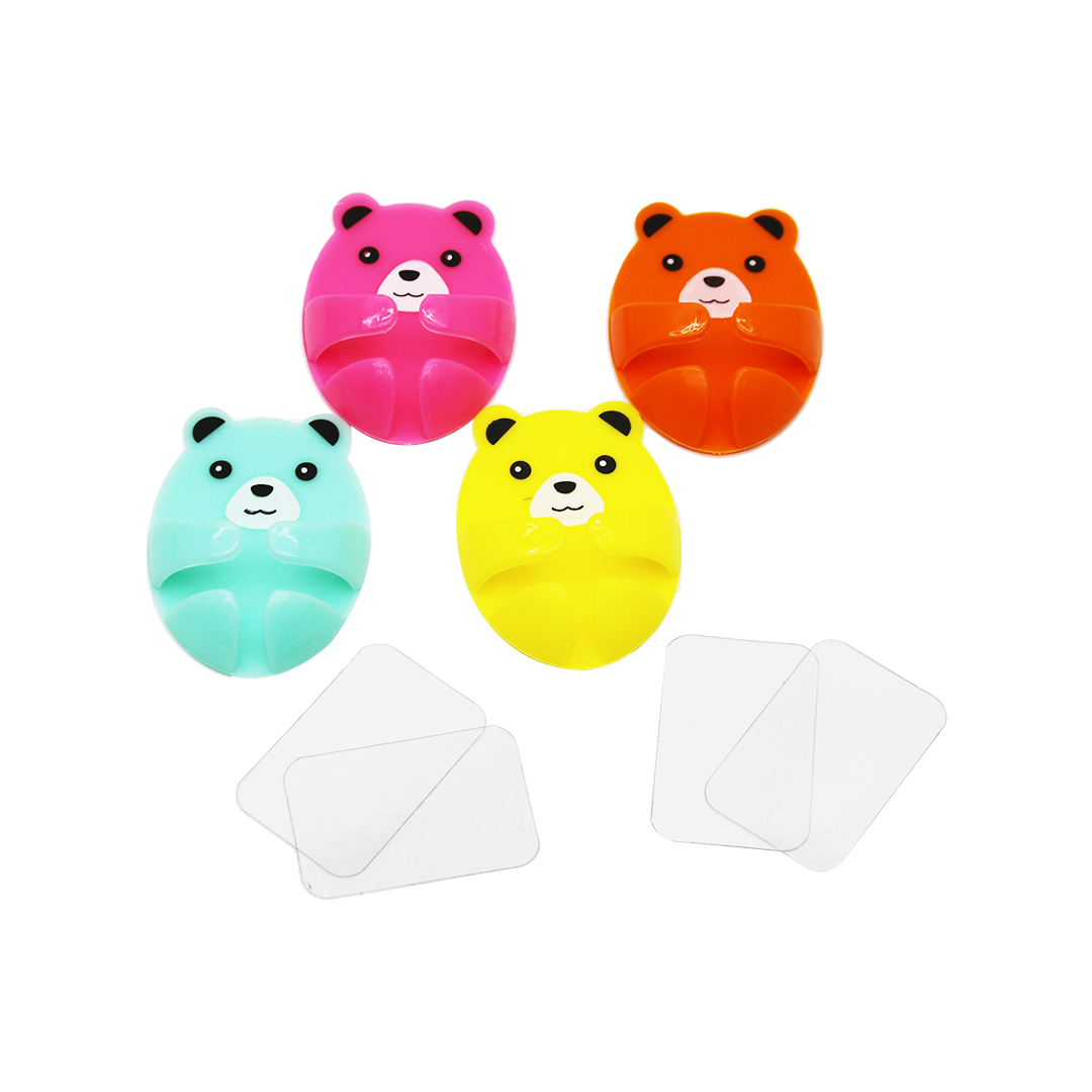 4 PARÇA  RENKLİ BÜYÜK AYICIK KABLO TUTACAK