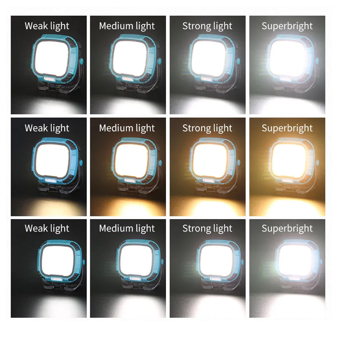 4000k - 7000k - Kırmızı 3 Cob Ledlı 30 Watt çok Fonksıyonlu çalışma Lambası