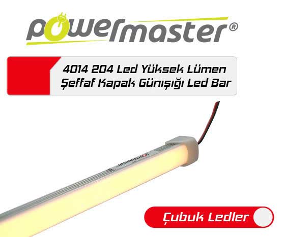 4014 204 Led Günişiği Ledbar şeffaf Kapak Yüksek Lümen