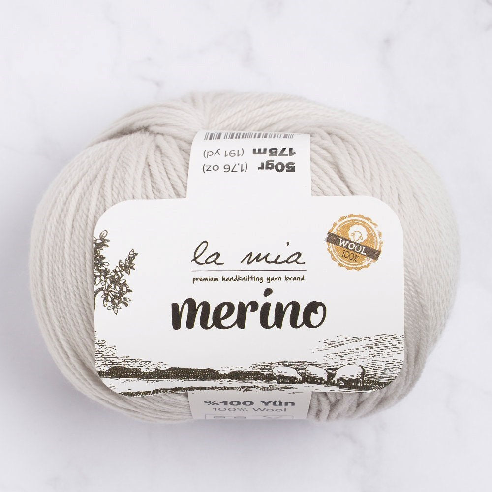 La Mia Merino Açık Gri El Örgü İpi - L047 - 33782