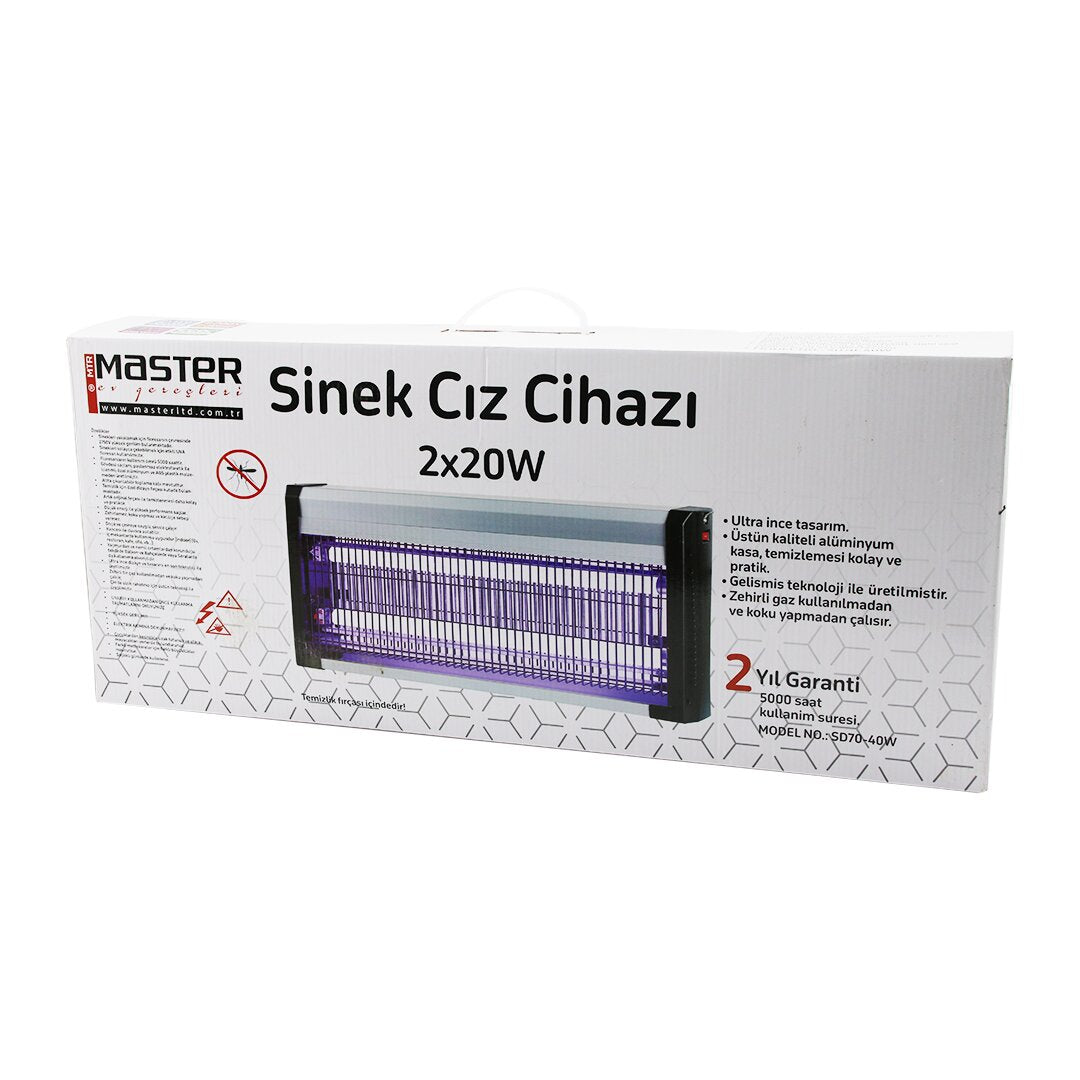 40w Lüx Kasa - Beyaz Kutu 2x20w Si̇nek öldürücü Ciz Maki̇ne Sd-70