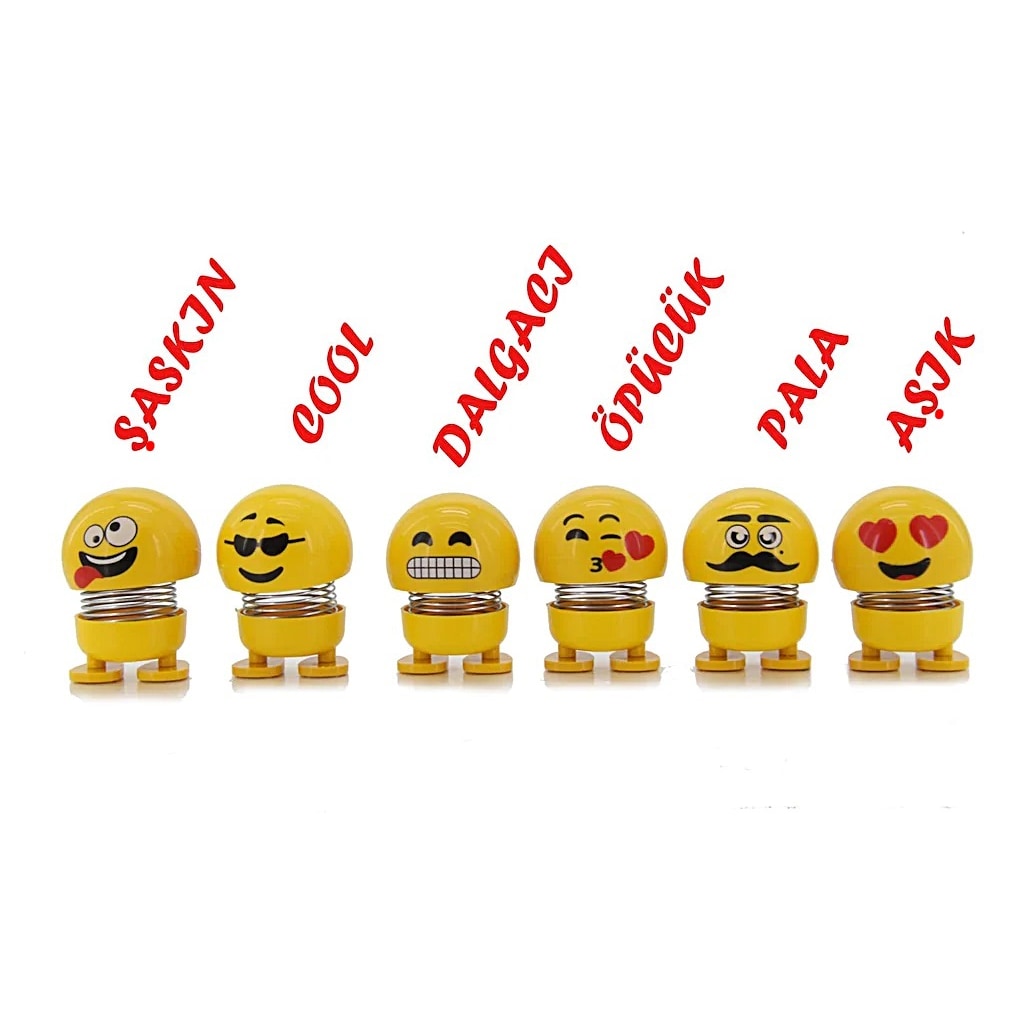 Zıp Zıp Kafalar Sevimli Kafa Sallayan Emojiler Çılgın Kafalar