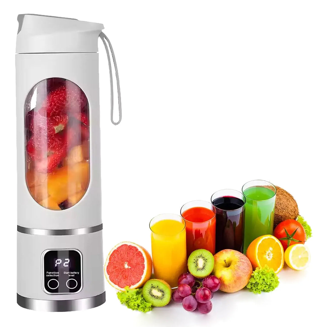 450ml Shaken Take Personal Smoothie Portativ Blender Şirəçəkən Doldurulan Ağ 