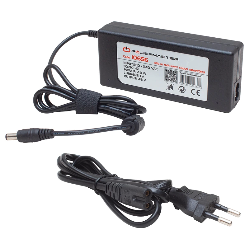 Pm-10656 48 Volt - 1 Amper 5.5*2.5 Mm Uçlu Nvr Kayıt Cihazı Adaptörü