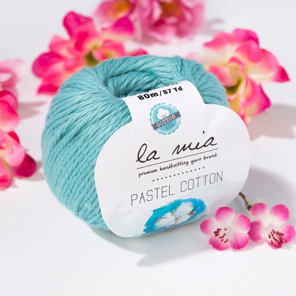 La Mia Pastel Cotton Mavi El Örgü İpi - L053 - 33618