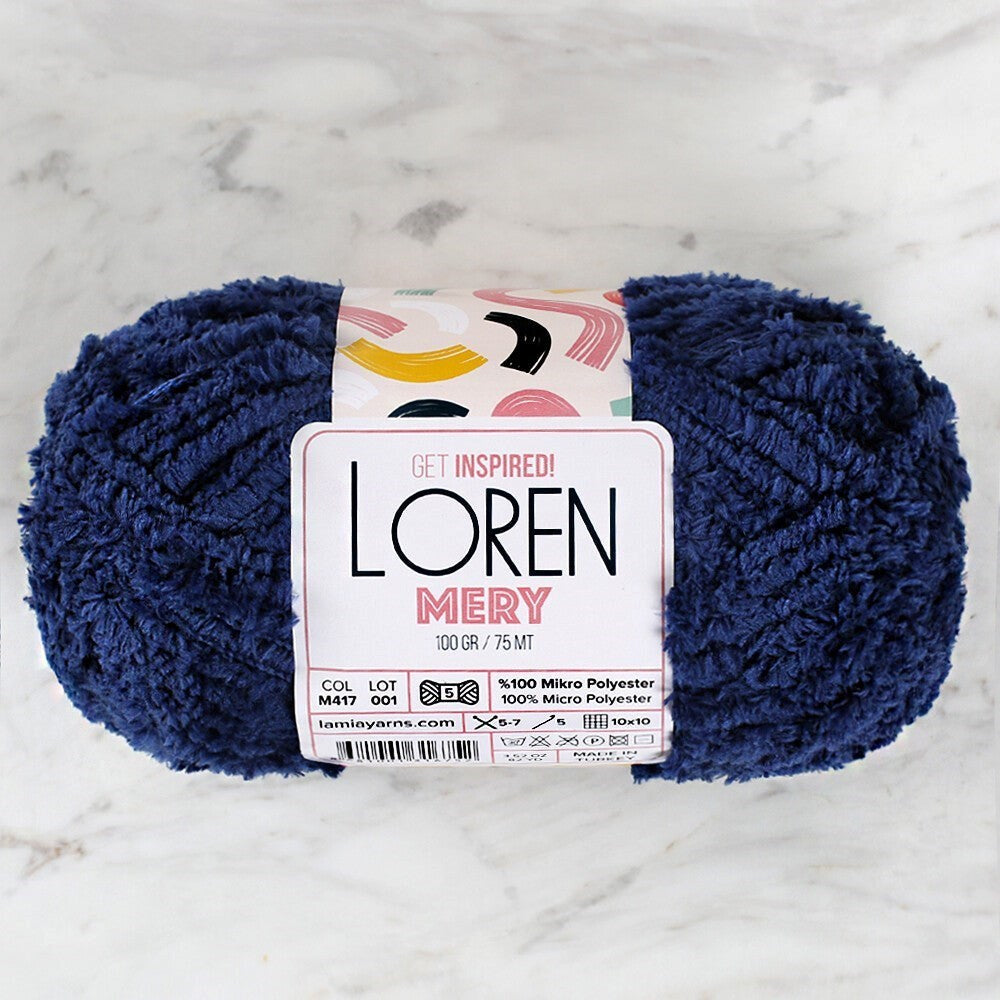 Loren Mery Petrol Mavisi El Örgü İpi - M417 - 34322