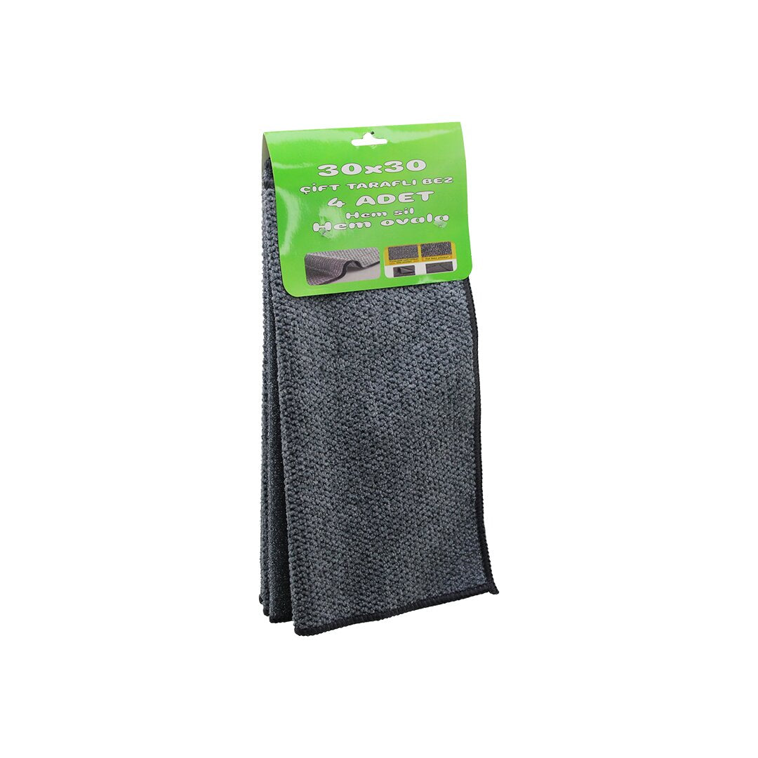 4pcs   30x30cm   çi̇ft Tarafli=mi̇krofi̇ber - Tel Bez   Zor Ki̇r  Bezi̇  Hem Si̇l - Hem Ovala