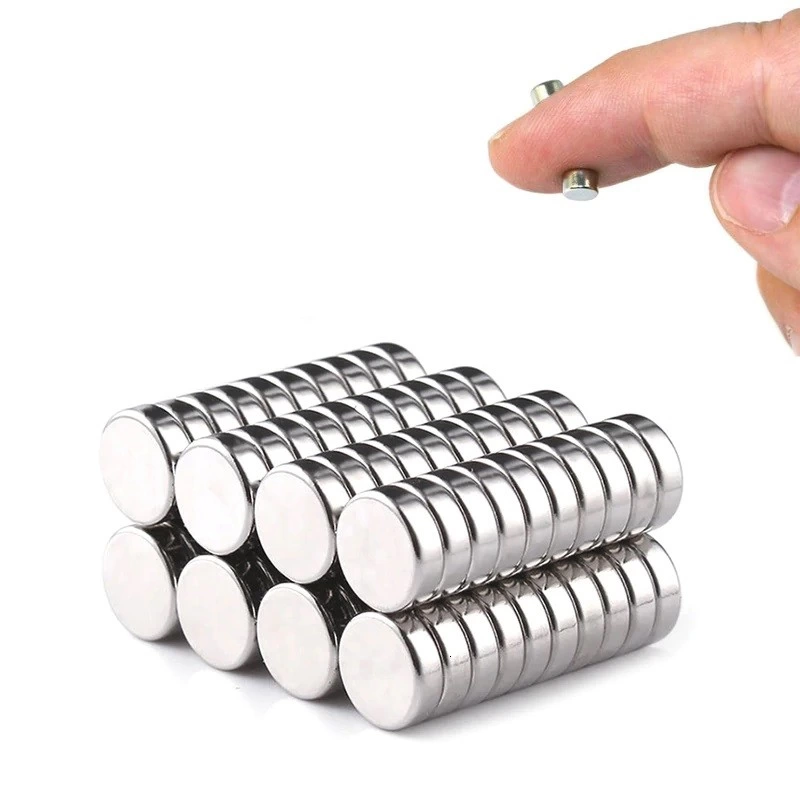 10 Adet 10x2mm Yuvarlak Neodyum Mıknatıs Güçlü Magnet Nikel Kaplamalı