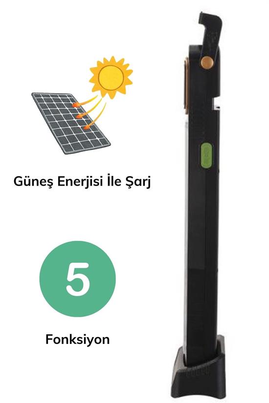 5 Fonksiyonlu Güneş Enerjisi İle Şarj Olabilen 48 Ledli Işıldak,Aydınlatma PR-3838 (4620)