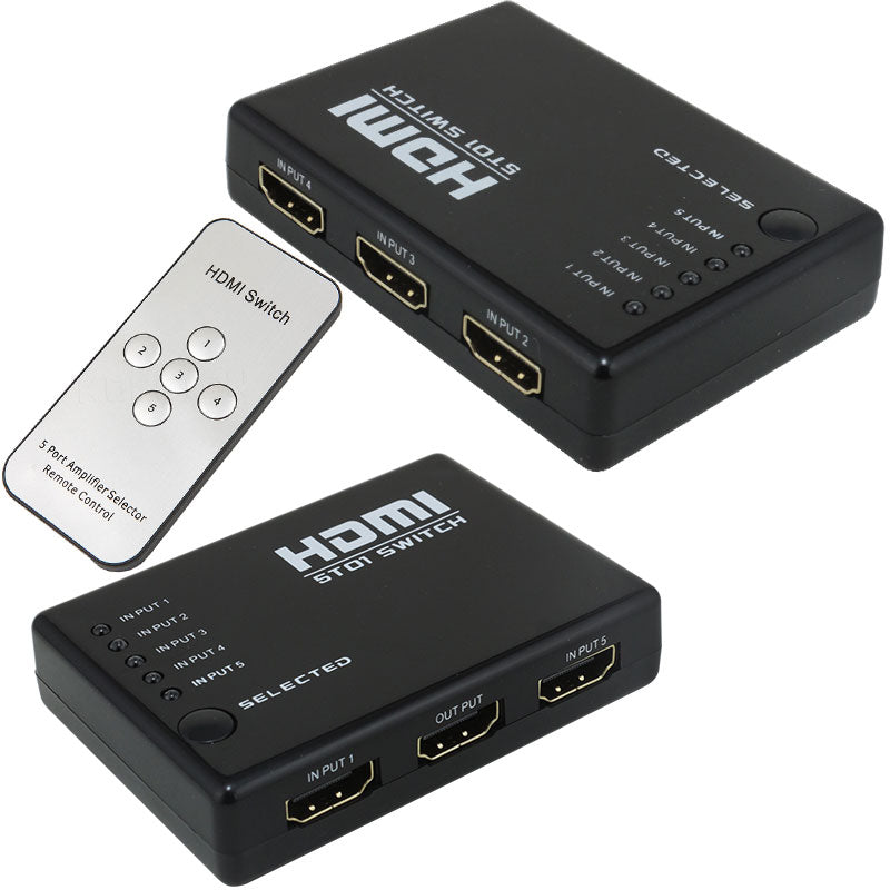 5 Gi̇ri̇ş 1 çikiş Hdmi Switcher Toplayici Kumandali Adaptörsüz