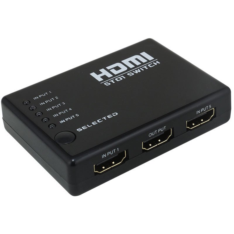 5 Gi̇ri̇ş 1 çikiş Hdmi Switcher Toplayici Kumandali Adaptörsüz