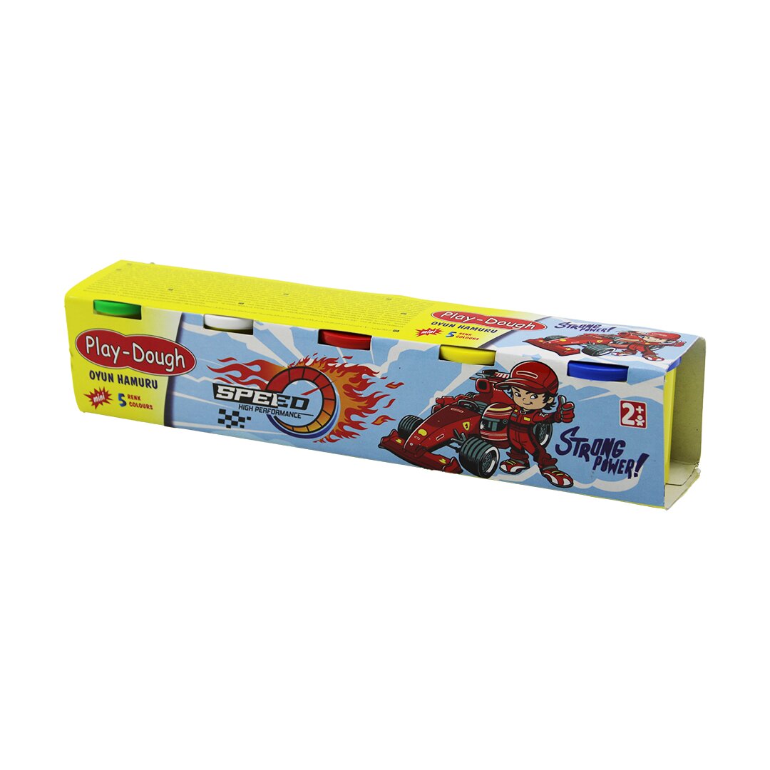 5 Pcs Mi̇ni̇  5 Renk Oyun Hamuru  5-kapakli Plasti̇k Kutu