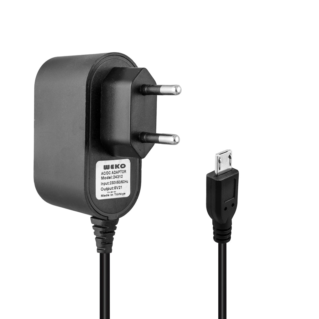 Адаптер типа розетки Micro USB отечественного производства 5 Вольт - 1 Ампер 
