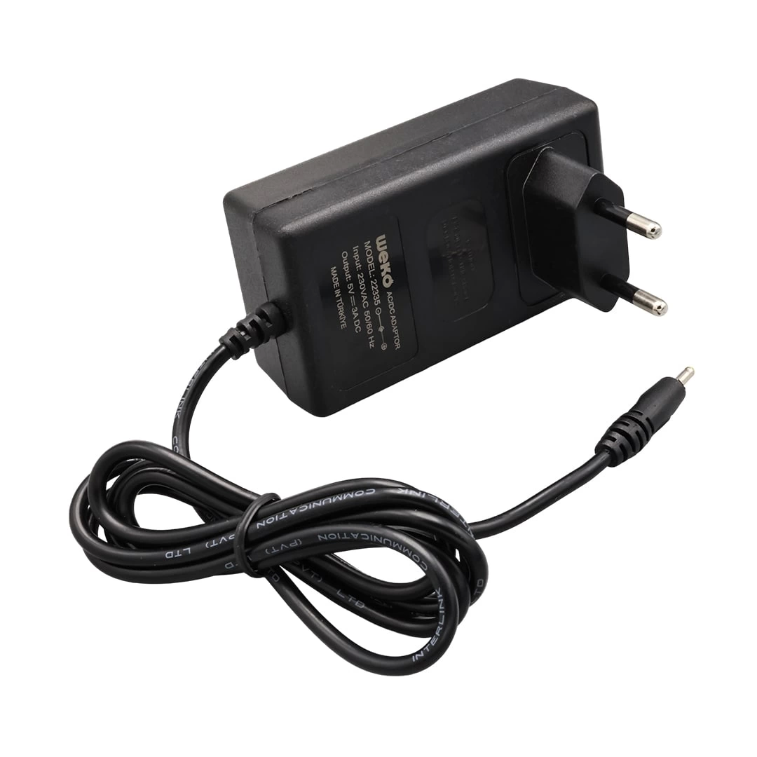 5 Volt - 3 Amper 2.5*0.7 Uçlu Yerli Üretim Priz Tipi Adaptör