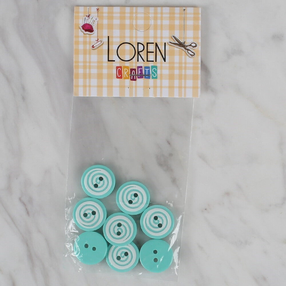 Loren Crafts yeşil 8 li yuvarlak düğme - 454