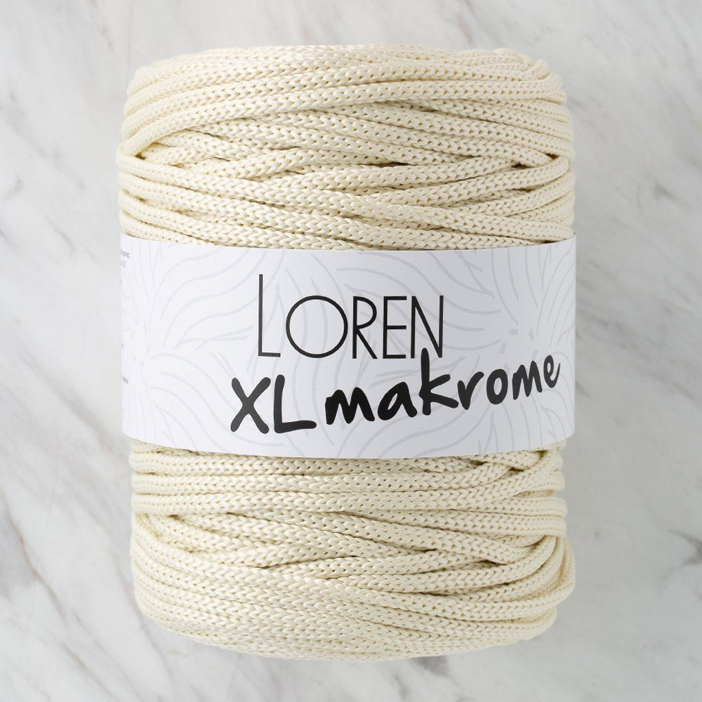 Loren XL Makrome Bej El Örgü İpi - R007 - 33702