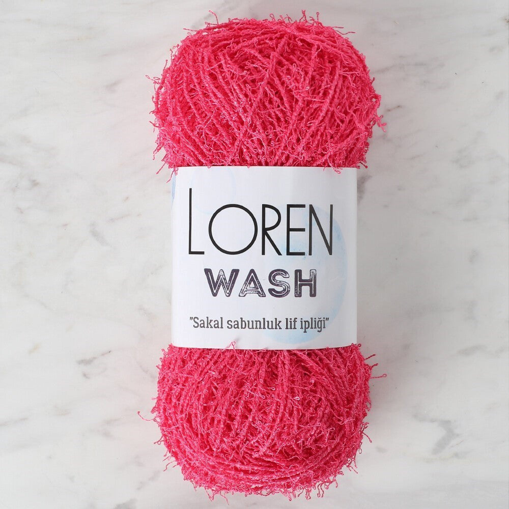 Loren Wash Fuşya El Örgü İpi - R100 - 34024