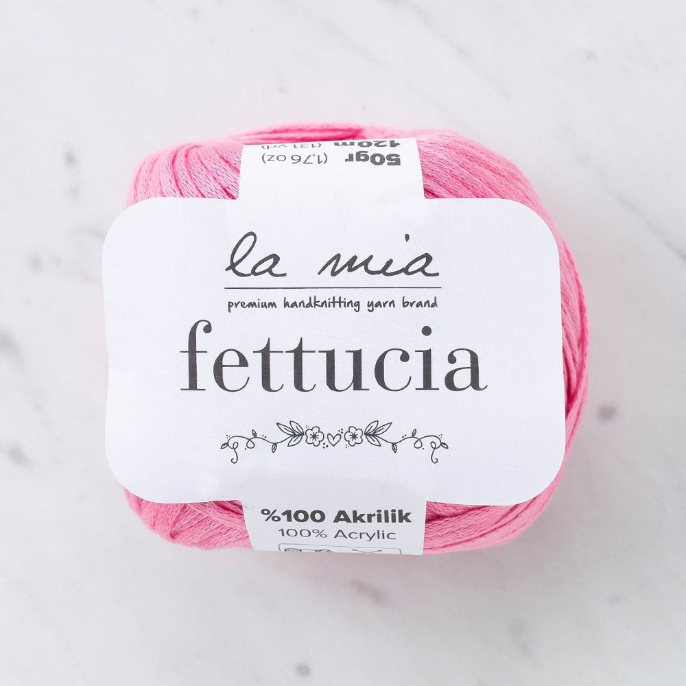 La Mia Fettucia Pembe El Örgü İpi - L046 - 33888