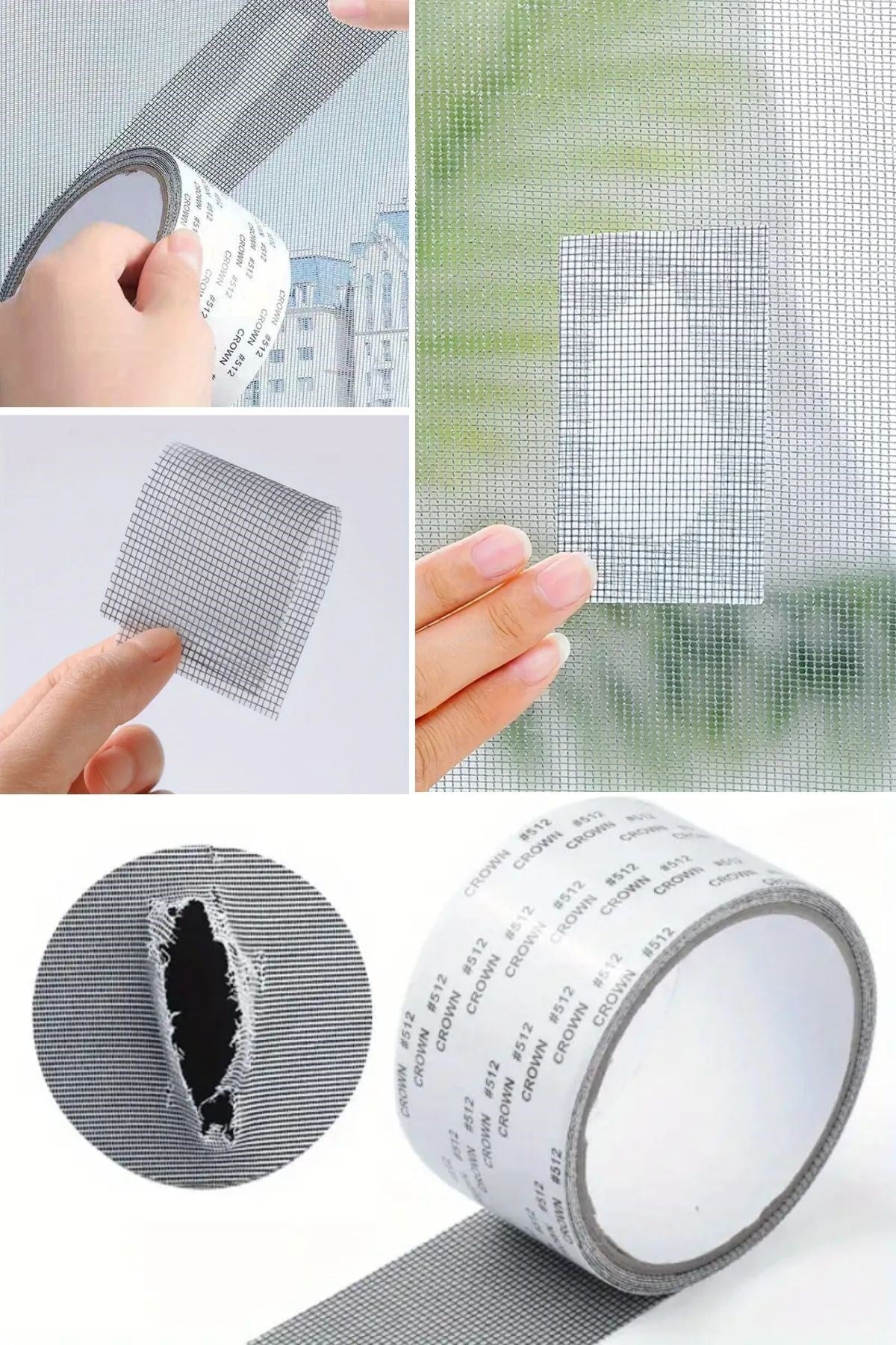 Güçlü Yapışkanlı Pencere Tamir Bandı, Böcek Önleyici Yama Bandı 2 mt x 5 cm