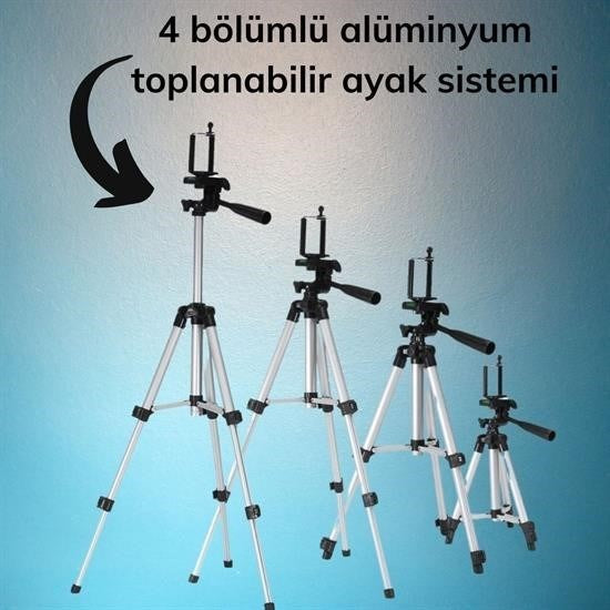 Taşıma Çantalı 130 cm Profesyonel Alüminyum Kamera Tripodu