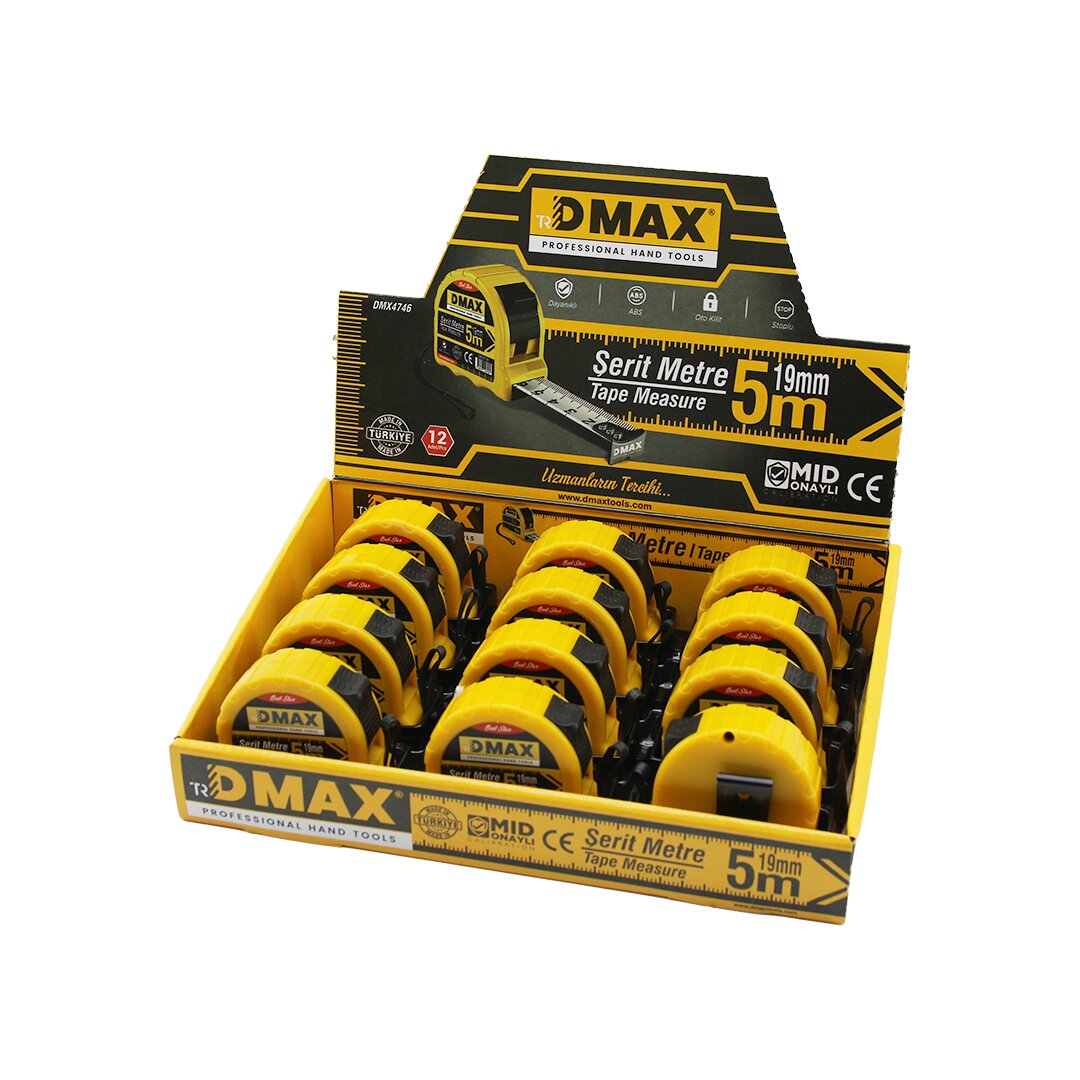 5mt X 19mm çeli̇k şeri̇t Metre Stoplu Otomati̇k Ki̇li̇t= Bas Durdur - çek Sarsin
